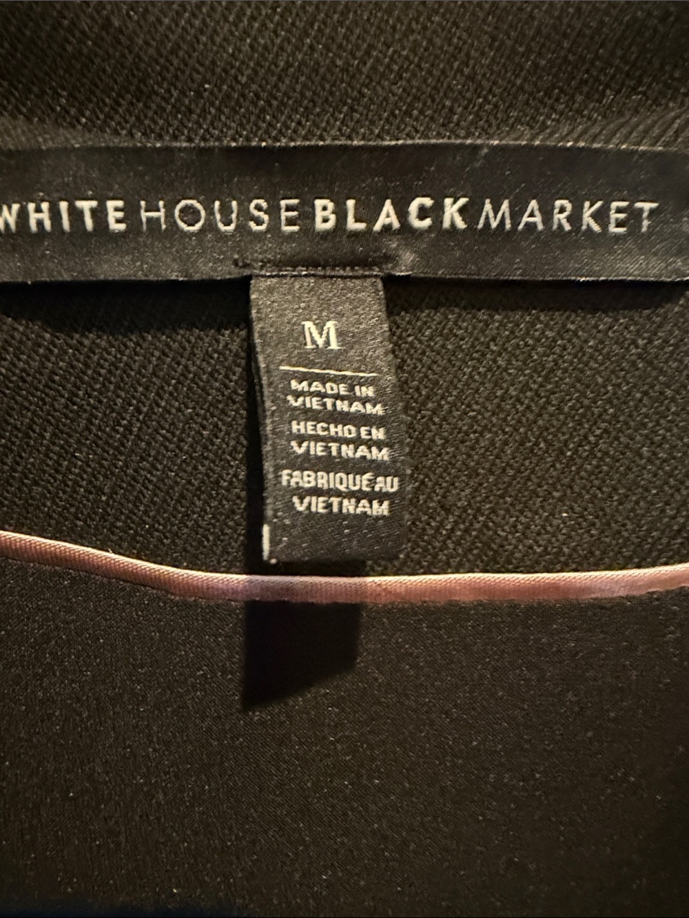 White House Black Market Black Double-Breasted Trench with Tie Belt - Picture 3 of 4